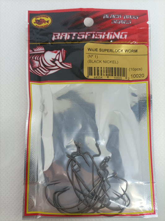 WIDE SUPERLOCK WORM (10pcs) BLACK NICKEL