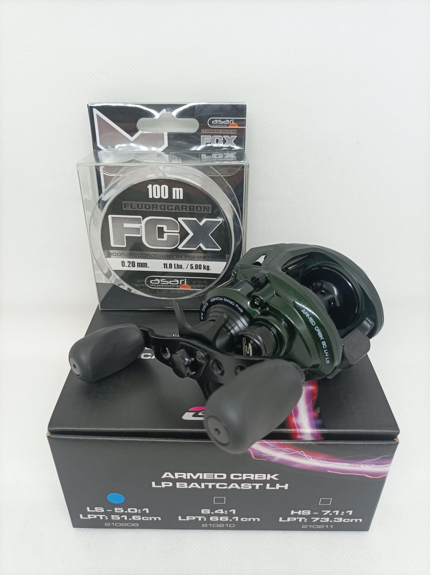 CINNETIC ARMED CRBK LH LS + FLUOROCARBONO FCX 12lb