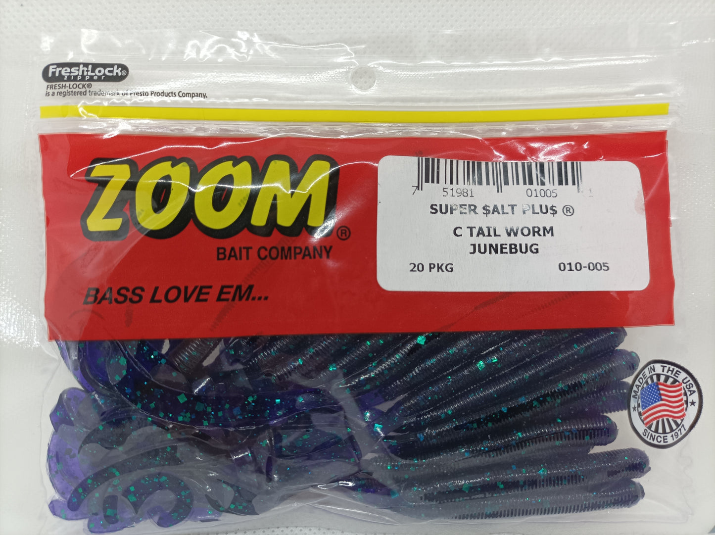 ZOOM CURLY TAIL WORMS 4"