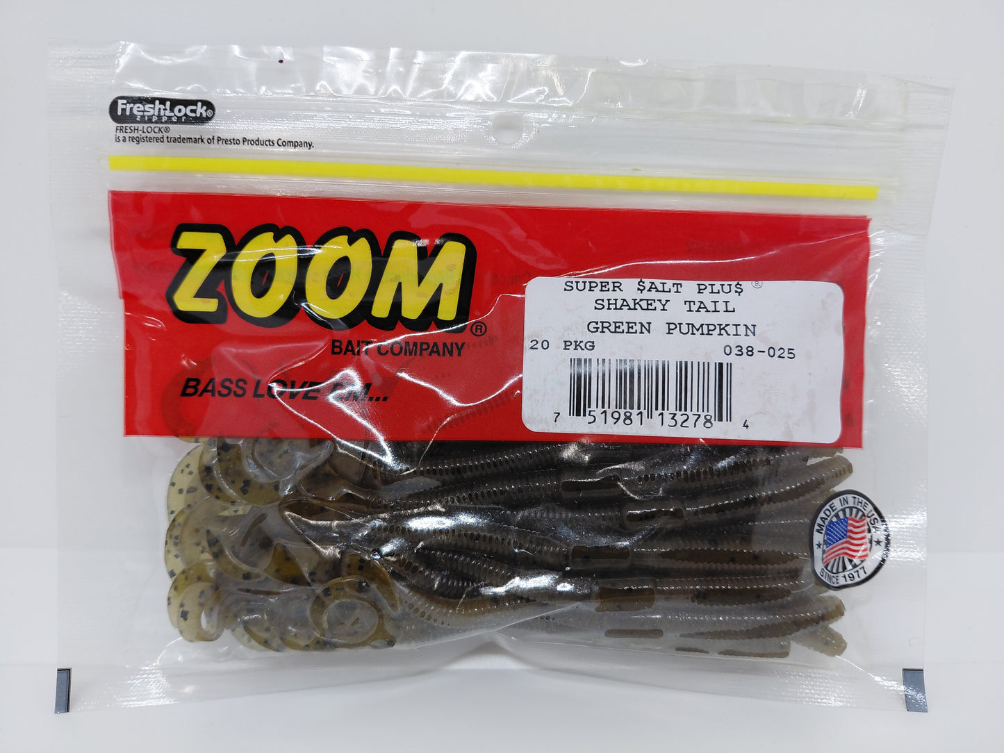 ZOOM SHAKEY TAIL WORM 6"