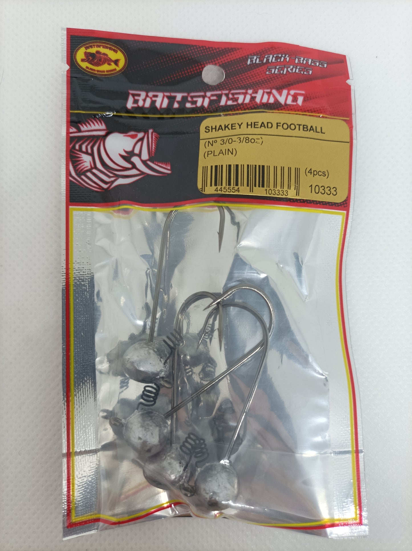 SHAKEY HEAD FOOTBALL (4pcs) PLAIN