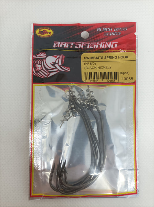 SWIMBAITS SPRING HOOK (7pcs) BLACK NICKEL