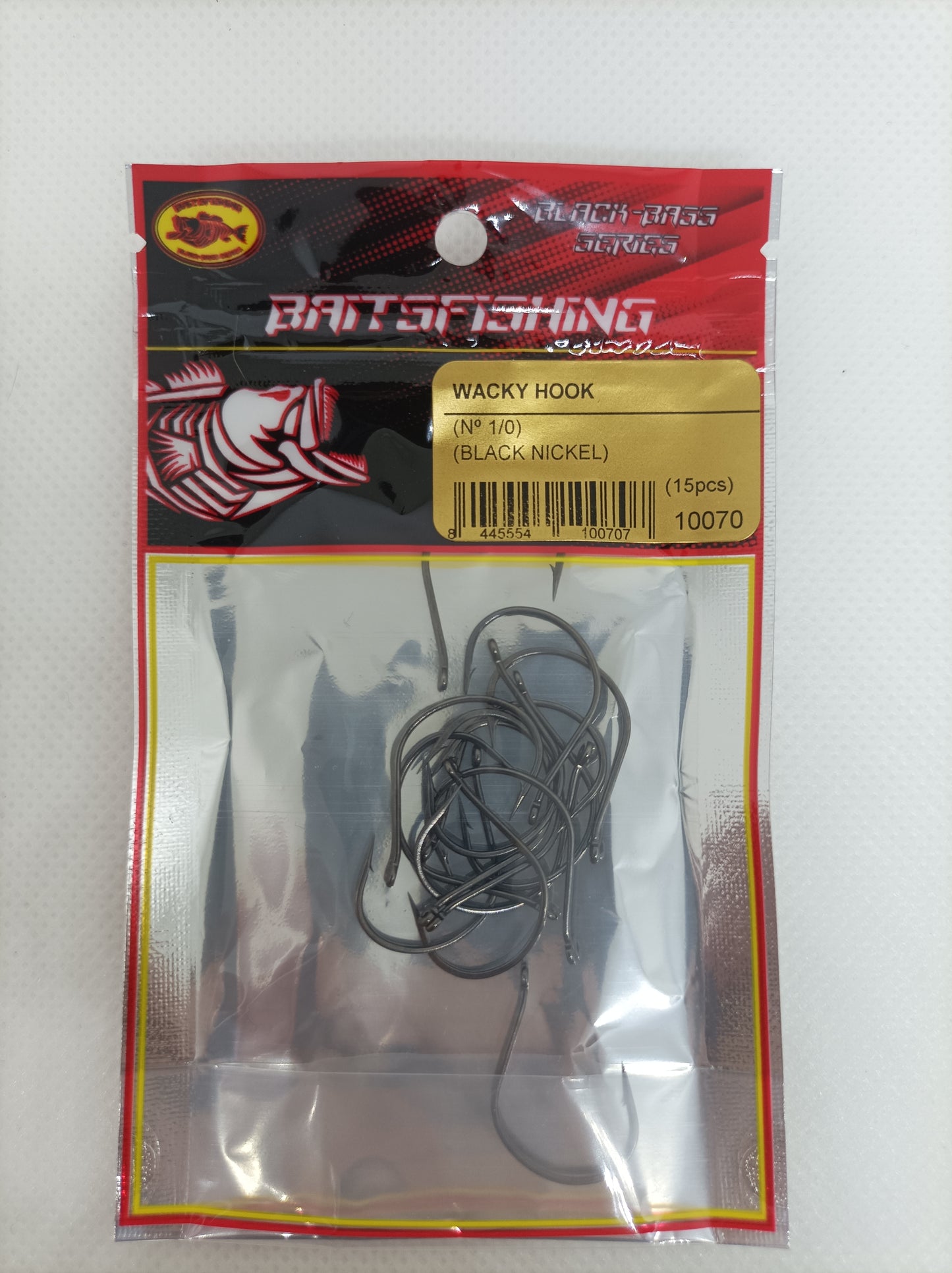 WACKY HOOK (15pcs) BLACK NICKEL
