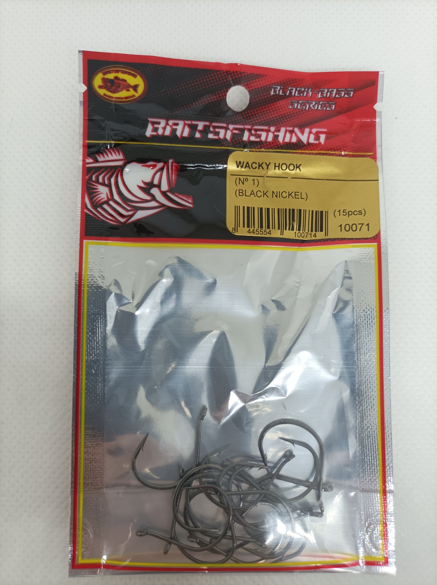 WACKY HOOK (15pcs) BLACK NICKEL