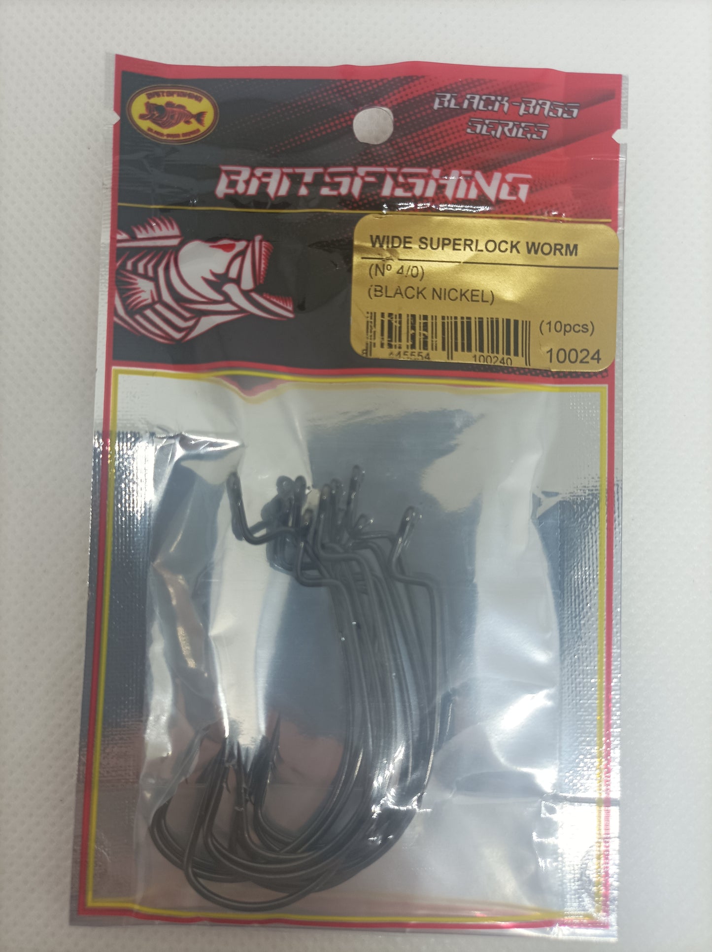 WIDE SUPERLOCK WORM (10pcs) BLACK NICKEL