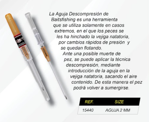 AGUJA DESCOMPRESION LIFE BASS (7 CM) (ACERO INOXIDABLE)