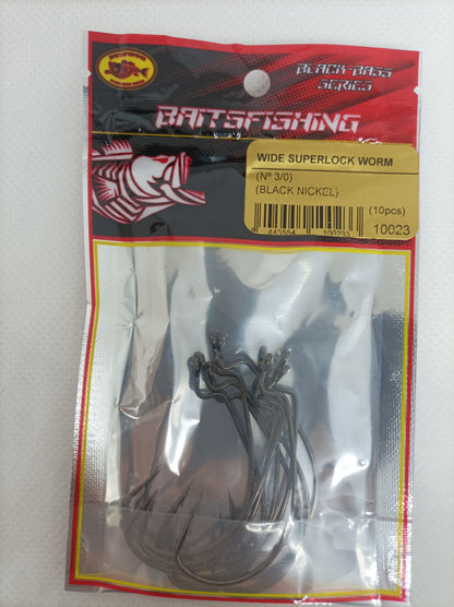 WIDE SUPERLOCK WORM (10pcs) BLACK NICKEL