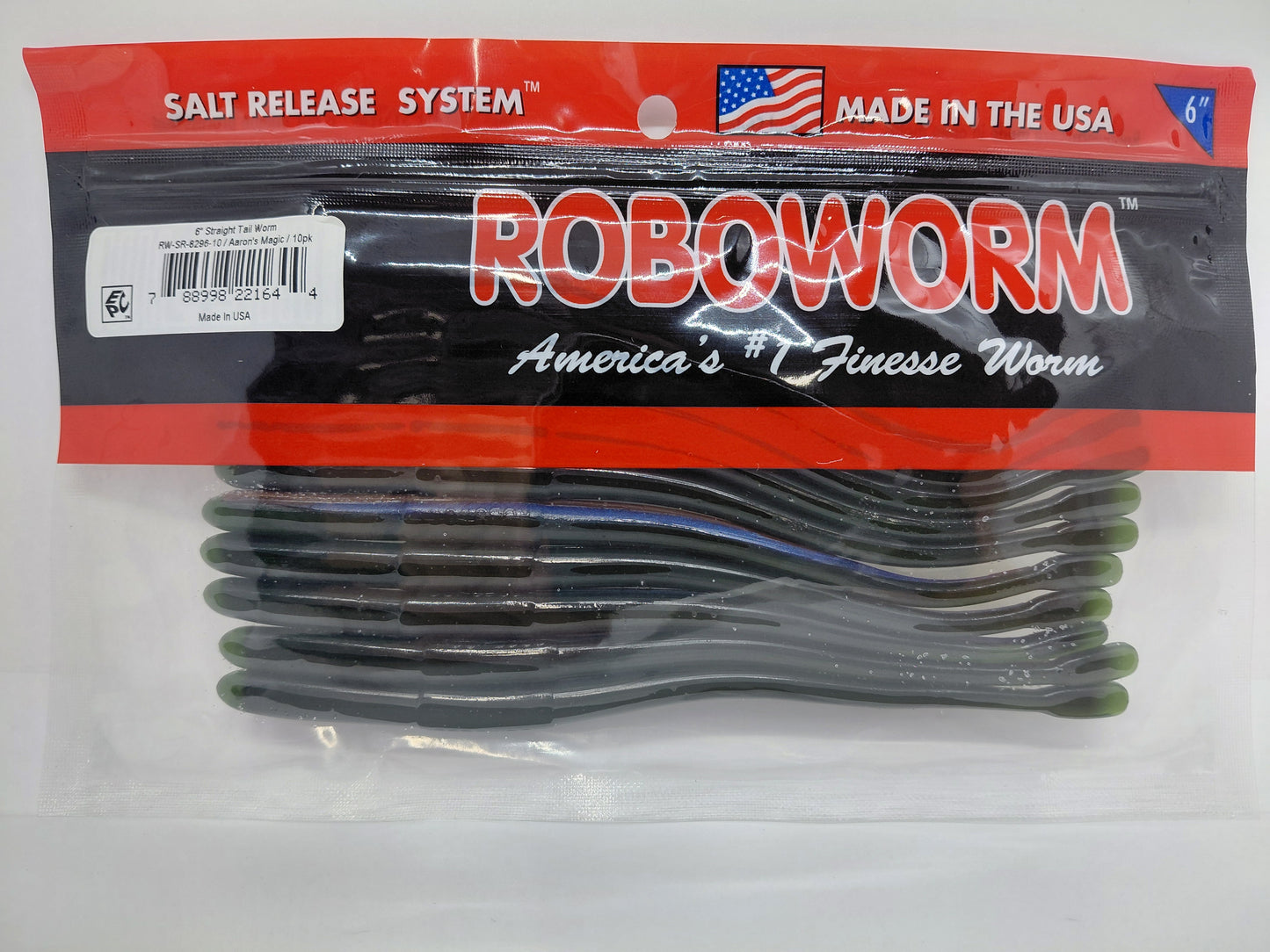 ROBOWORM STRAIGTH TAIL WORM 6"
