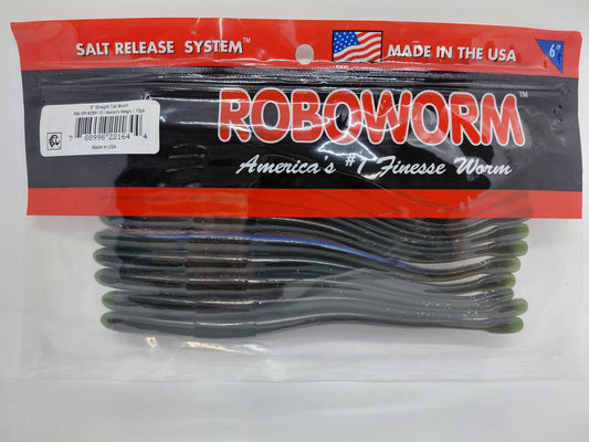 ROBOWORM STRAIGTH TAIL WORM 6"