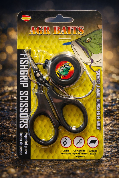 AGR BAITS TIJERAS FISHGRIP - CABLE RETRACTIL